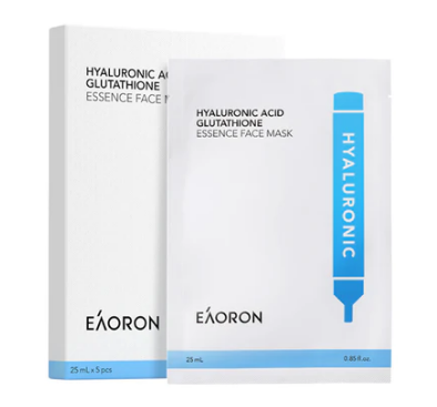 Eaoron Hyaluronic Acid Glutathione Essence Face Mask 5pcs/box (New Version)