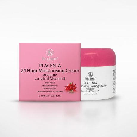 Placenta 24 Hour Moisturising Cream Rosehip Lanolin & Vitamin E 100ml